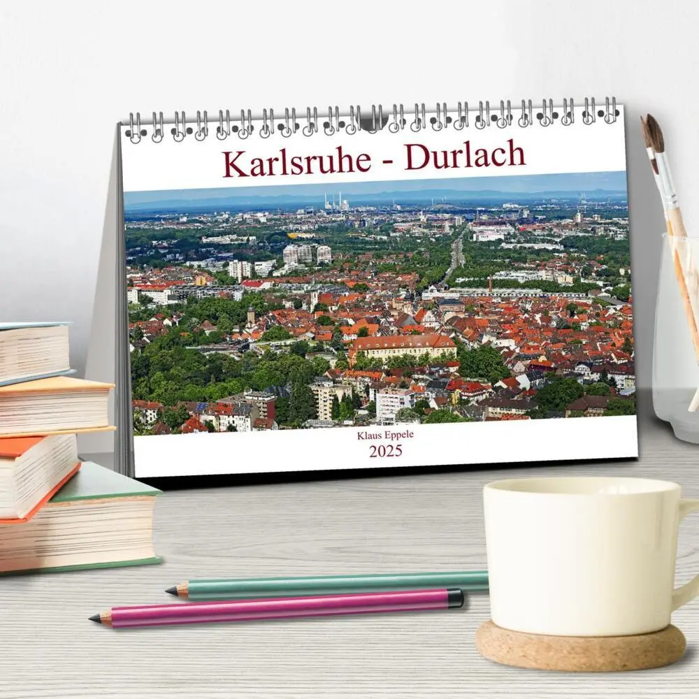 Bild: 9783435026968 | Karlsruhe-Durlach (Tischkalender 2025 DIN A5 quer), CALVENDO...