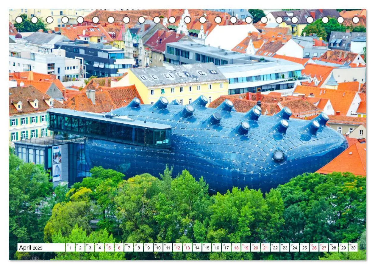 Bild: 9783435266968 | Graz - Ausblick auf die Dachlandschaft (Tischkalender 2025 DIN A5...