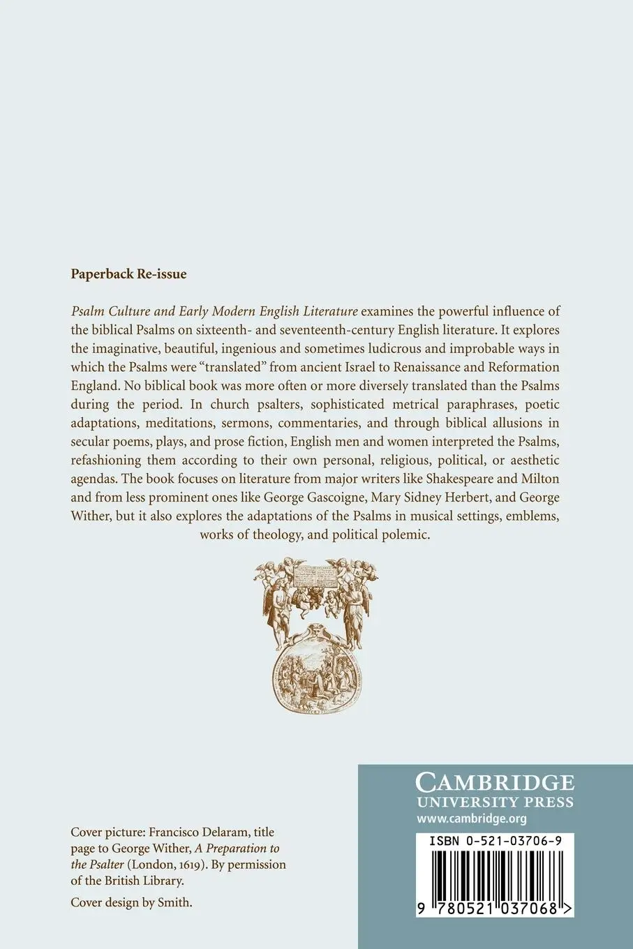 Rückseite: 9780521037068 | Psalm Culture and Early Modern English Literature | Hannibal Hamlin
