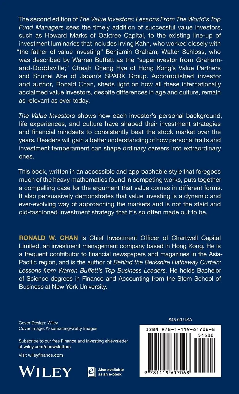Rückseite: 9781119617068 | The Value Investors | Lessons from the World's Top Fund Managers