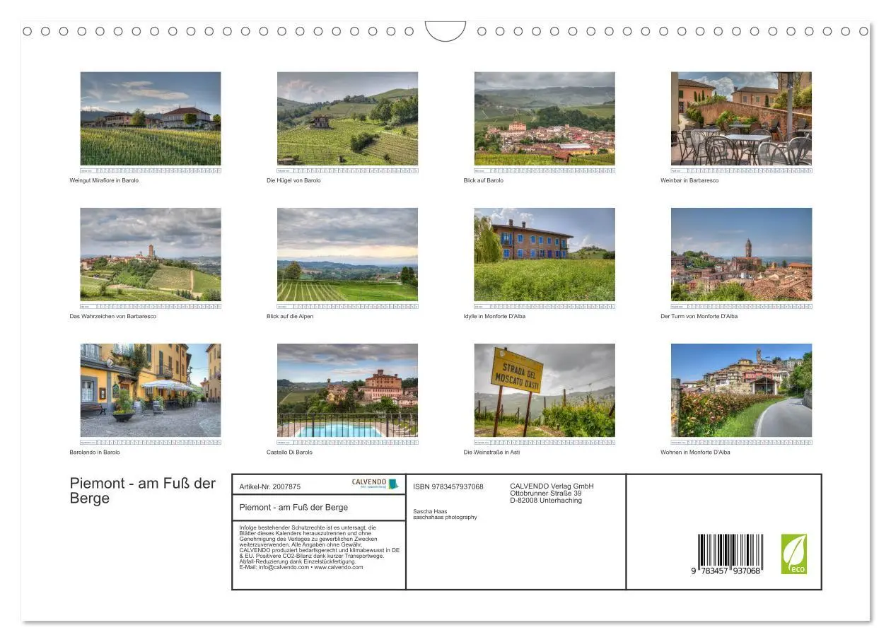 Bild: 9783457937068 | Piemont - am Fuß der Berge (Wandkalender 2026 DIN A3 quer),...