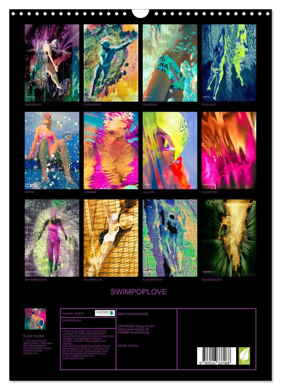 Bild: 9783516337068 | SWIMPOPLOVE (Wandkalender 2026 DIN A3 hoch), CALVENDO Monatskalender