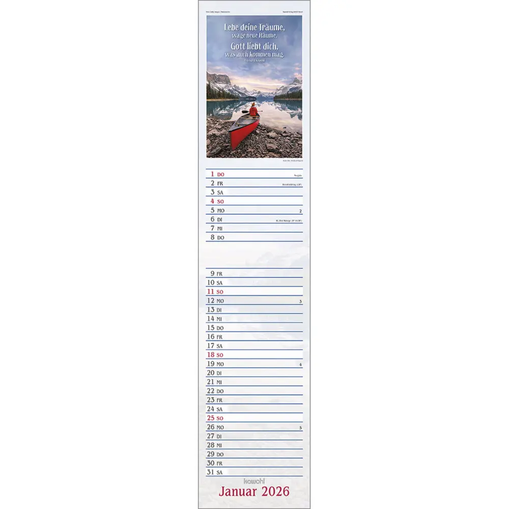 Bild: 9783754867068 | Das will ich mir schreiben in Herz und Sinn 2026 | Kalender | 14 S.