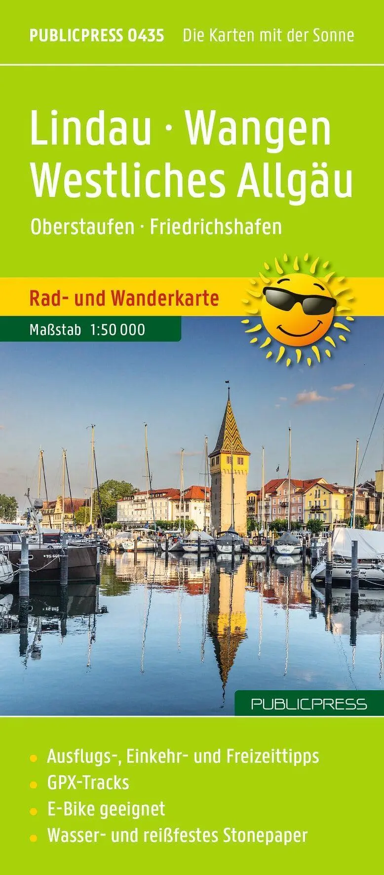 Cover: 9783991547068 | Publicpress Rad- und Wanderkarte Lindau, Wangen, Westliches Allgäu,...