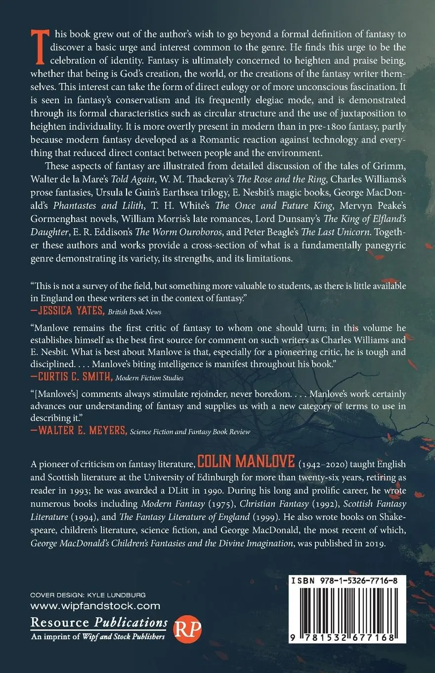 Rückseite: 9781532677168 | The Impulse of Fantasy Literature | Colin N. Manlove | Taschenbuch