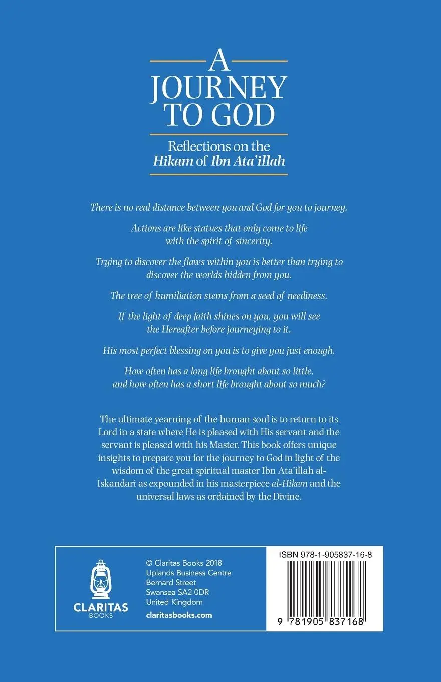 Rückseite: 9781905837168 | A Journey to God | Reflections on the Hikam of Ibn Ata'illah | Auda