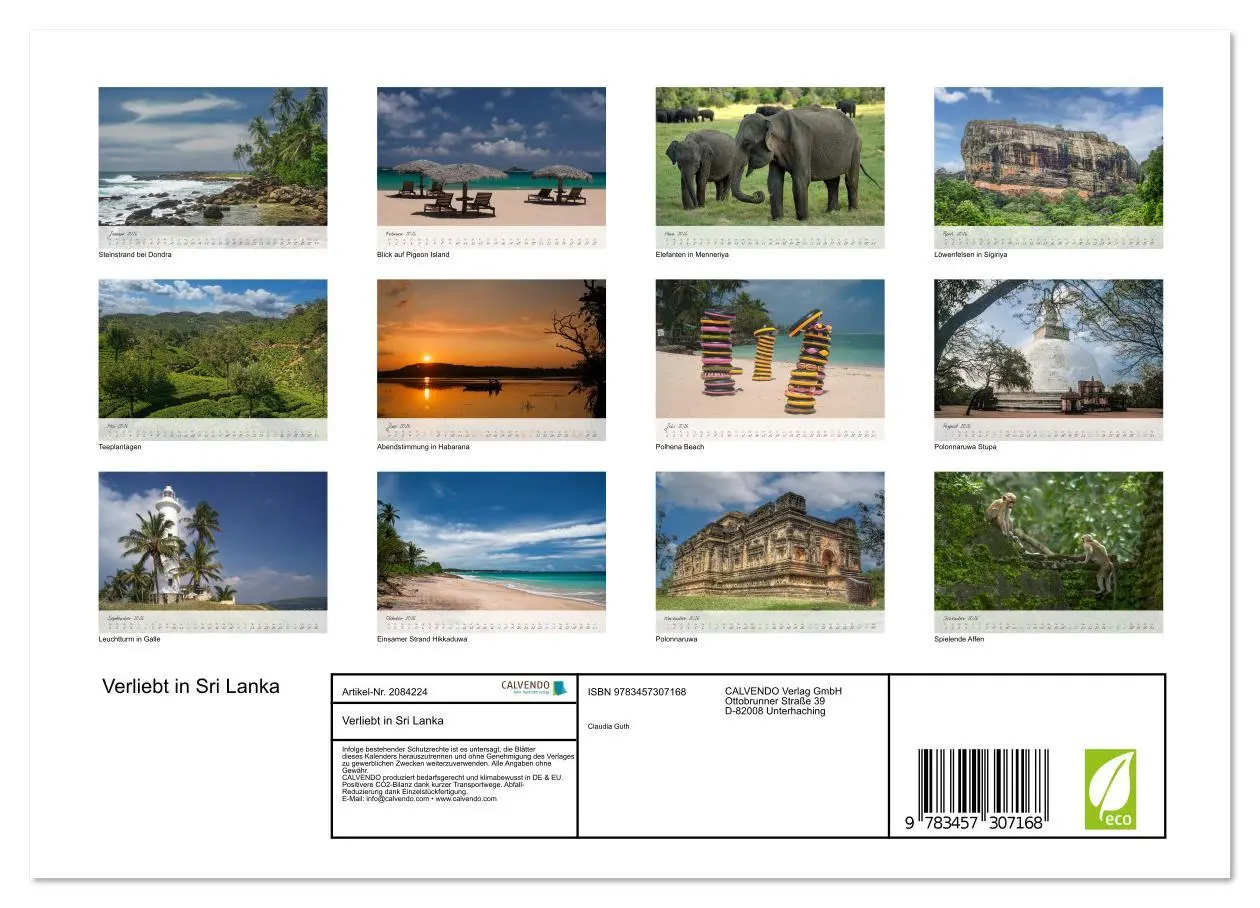 Bild: 9783457307168 | Verliebt in Sri Lanka (Wandkalender 2026 DIN A4 quer), CALVENDO...