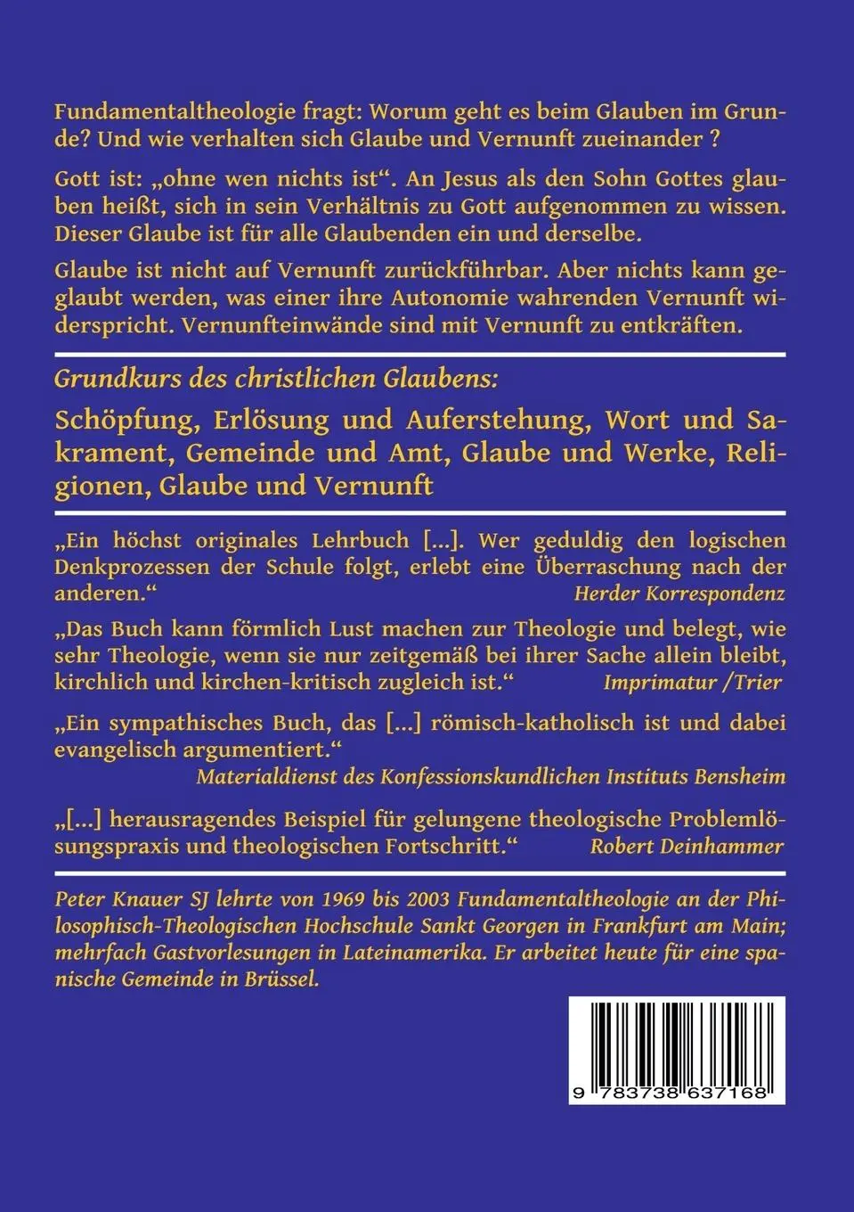 Rückseite: 9783738637168 | Der Glaube kommt vom Hören | Ökumenische Fundamentaltheologie | Knauer