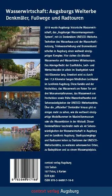 Rückseite: 9783946917168 | Wege zum Welterbe Wasserwirtschaft | Das UNESCO-Welterbe in Augsburg