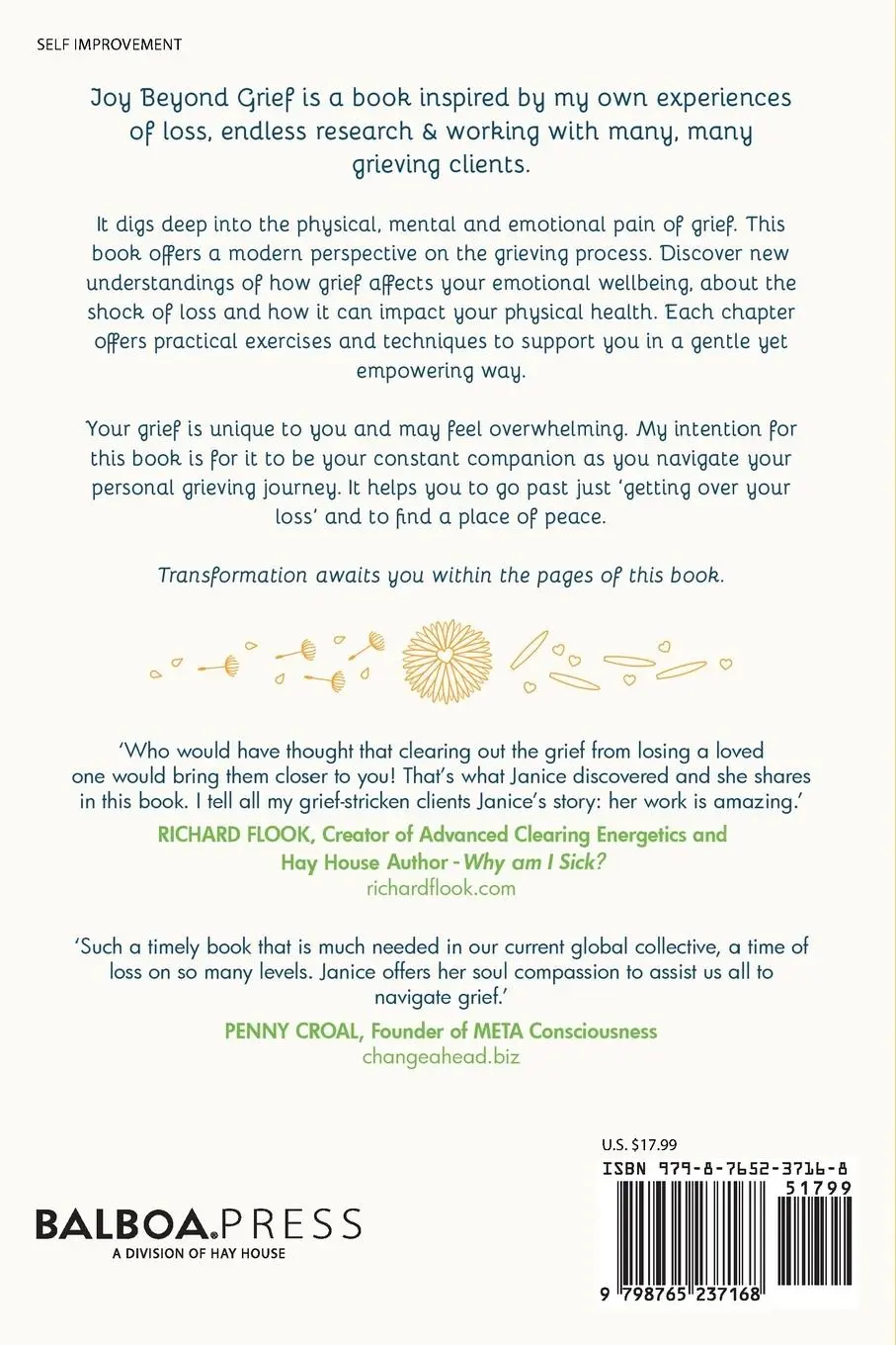 Rückseite: 9798765237168 | Joy Beyond Grief | Janice Thompson | Taschenbuch | Englisch | 2023