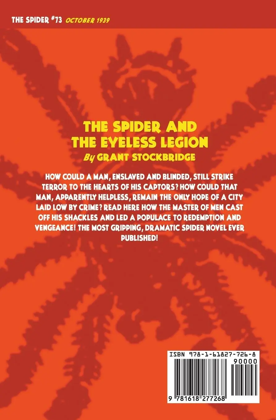 Rückseite: 9781618277268 | The Spider #73 | The Spider and the Eyeless Legion | Taschenbuch