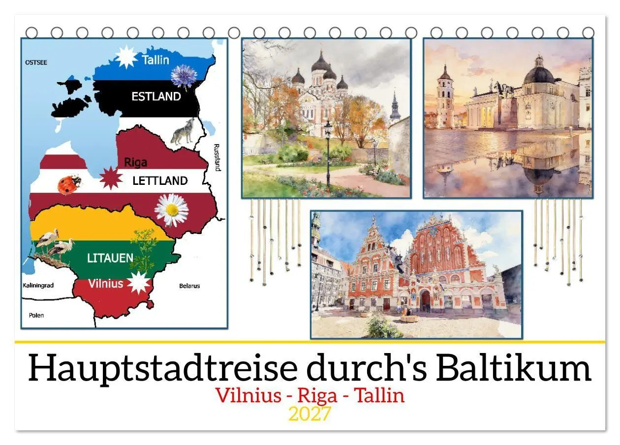 Cover: 9783516797268 | Hauptstadtreise durch's Baltikum (Tischkalender 2027 DIN A5 quer),...