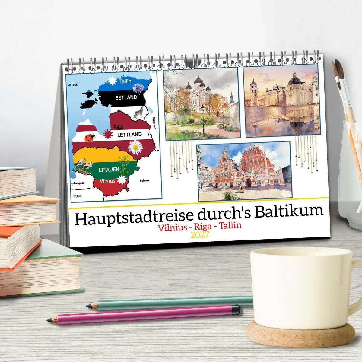 Bild: 9783516797268 | Hauptstadtreise durch's Baltikum (Tischkalender 2027 DIN A5 quer),...