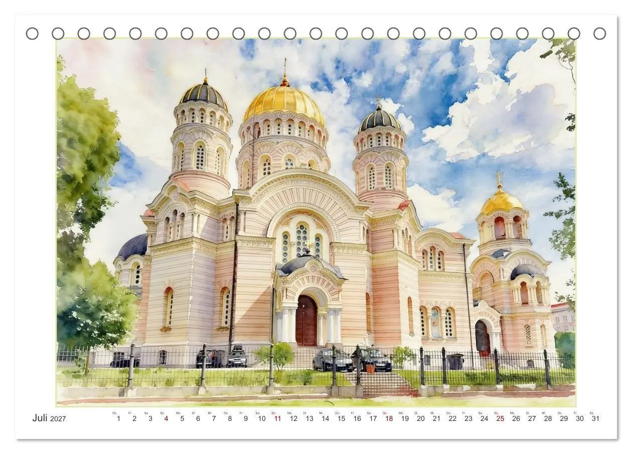 Bild: 9783516797268 | Hauptstadtreise durch's Baltikum (Tischkalender 2027 DIN A5 quer),...