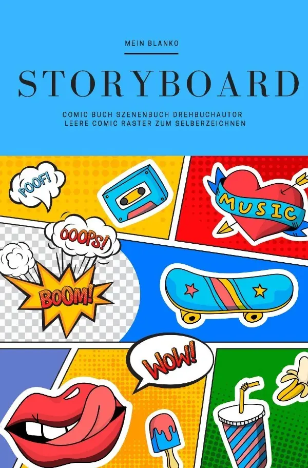 Cover: 9783750267268 | Mein Blanko Storyboard Comic Buch Szenenbuch Drehbuchautor Leere...