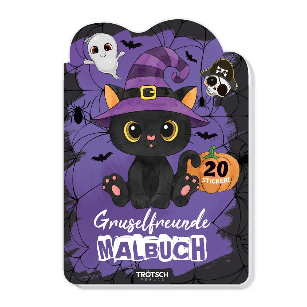 Cover: 9783988027368 | TRÖTSCH - Malbuch Gruselfreunde Ab 3 Jahren | Stickermalbuch Malbuch