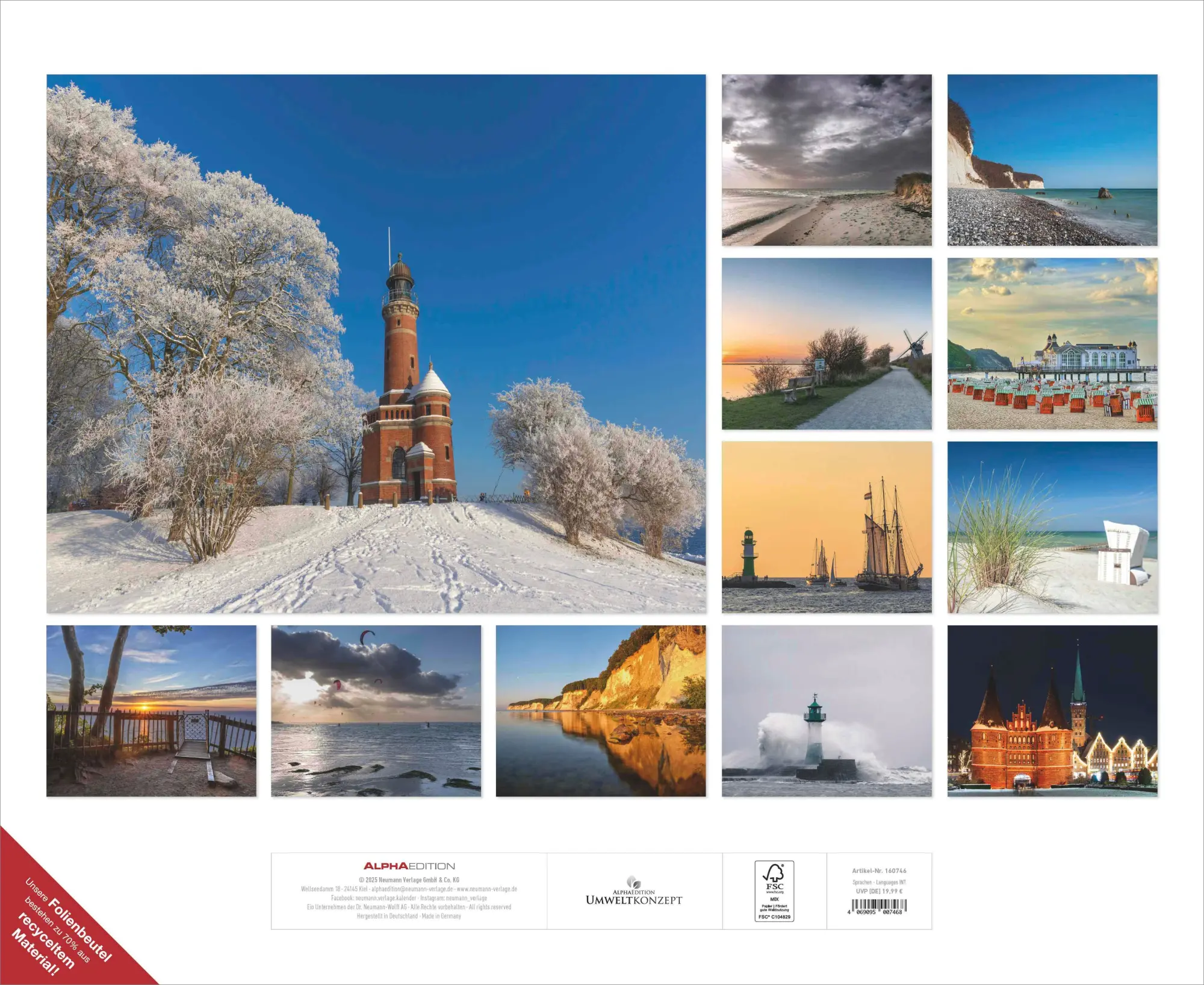 Rückseite: 4069095007468 | Faszinierende Ostsee 2026 | Kalender | 14 S. | Deutsch | 2026