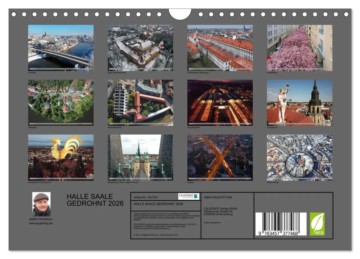 Bild: 9783457377468 | HALLE SAALE GEDROHNT 2026 (Wandkalender 2026 DIN A4 quer), CALVENDO...