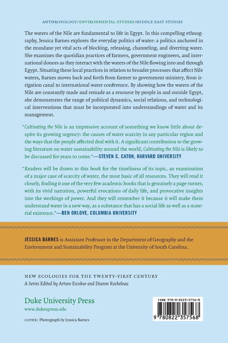 Rückseite: 9780822357568 | Cultivating the Nile | The Everyday Politics of Water in Egypt | Buch