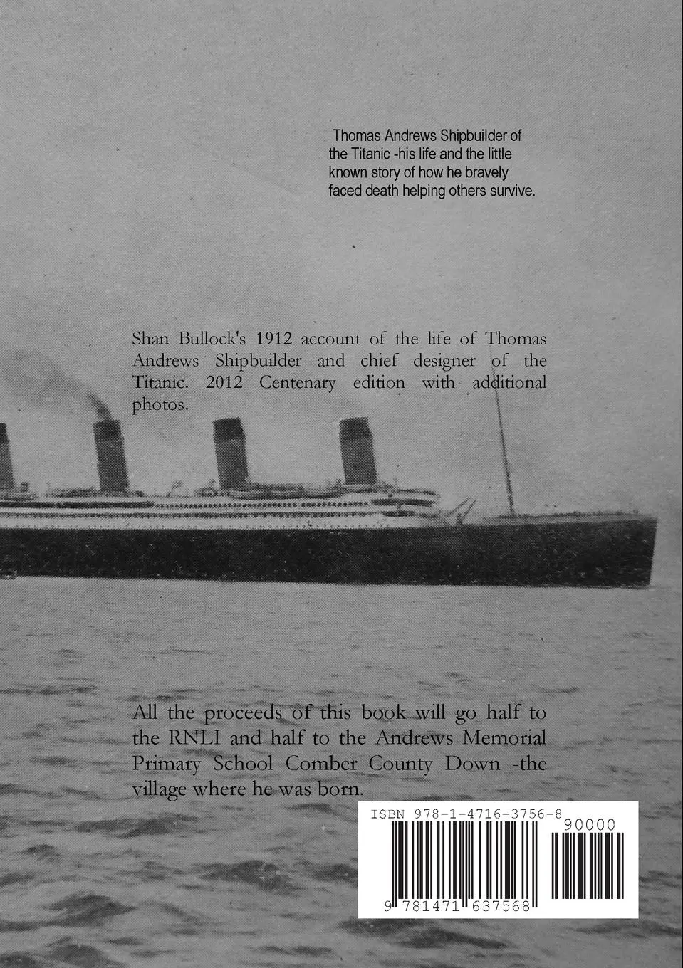 Rückseite: 9781471637568 | Thomas Andrews Shipbuilder of the Titanic-2012 Centenary Charity...