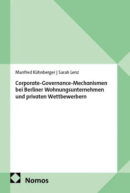 Cover: 9783756037568 | Corporate-Governance-Mechanismen bei Berliner Wohnungsunternehmen...
