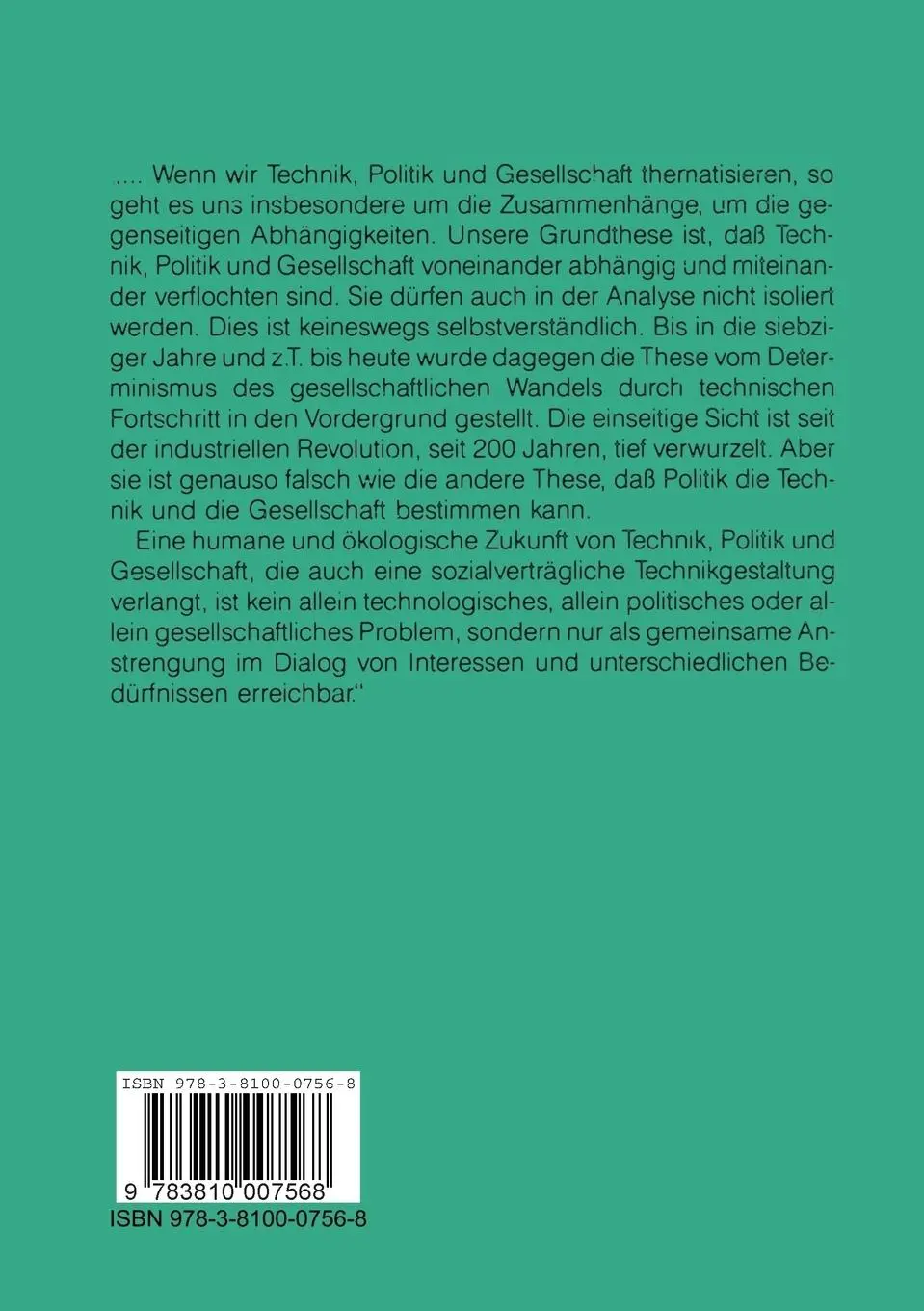 Rückseite: 9783810007568 | Gesellschaft - Technik - Politik | Ulrich Alemann (u. a.) | Buch