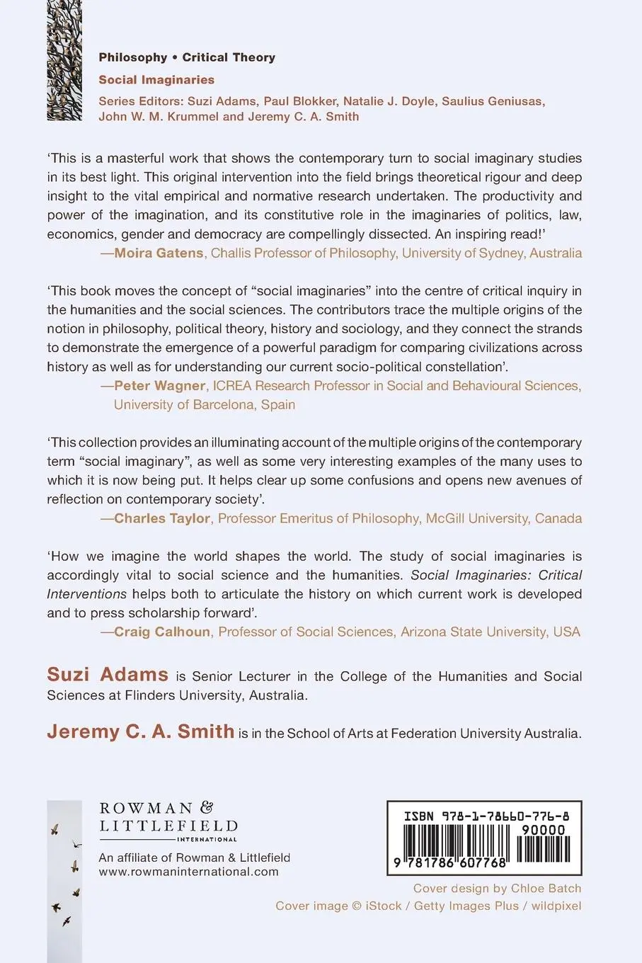 Rückseite: 9781786607768 | Social Imaginaries | Critical Interventions | Suzi Adams (u. a.)