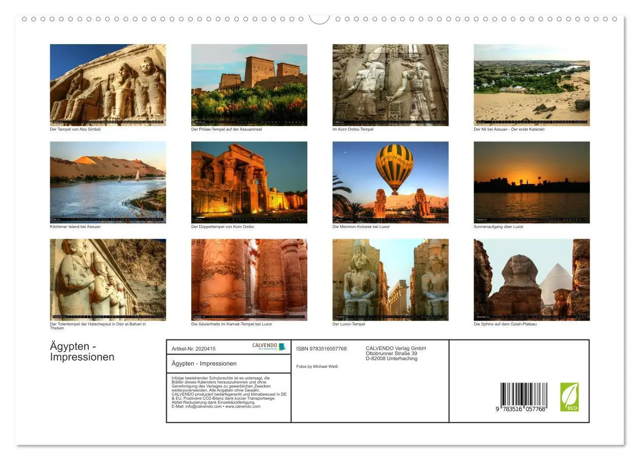 Bild: 9783516057768 | Ägypten - Impressionen (hochwertiger Premium Wandkalender 2026 DIN...