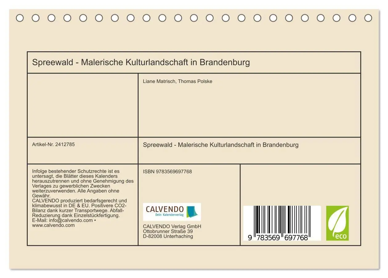 Bild: 9783569697768 | Spreewald - Malerische Kulturlandschaft in Brandenburg...