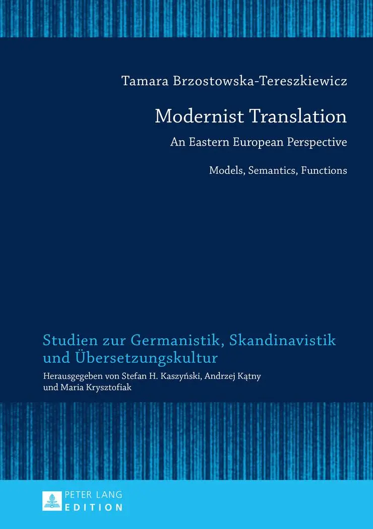 Cover: 9783631657768 | Modernist Translation | Tamara Brzostowska-Tereszkiewicz | Buch | 2015