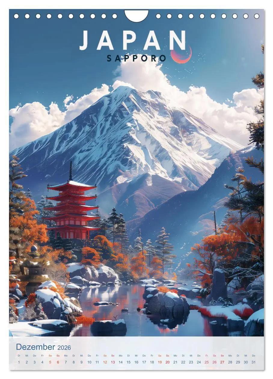 Bild: 9783457267868 | Japan - Old School Poster Style (Wandkalender 2026 DIN A4 hoch),...