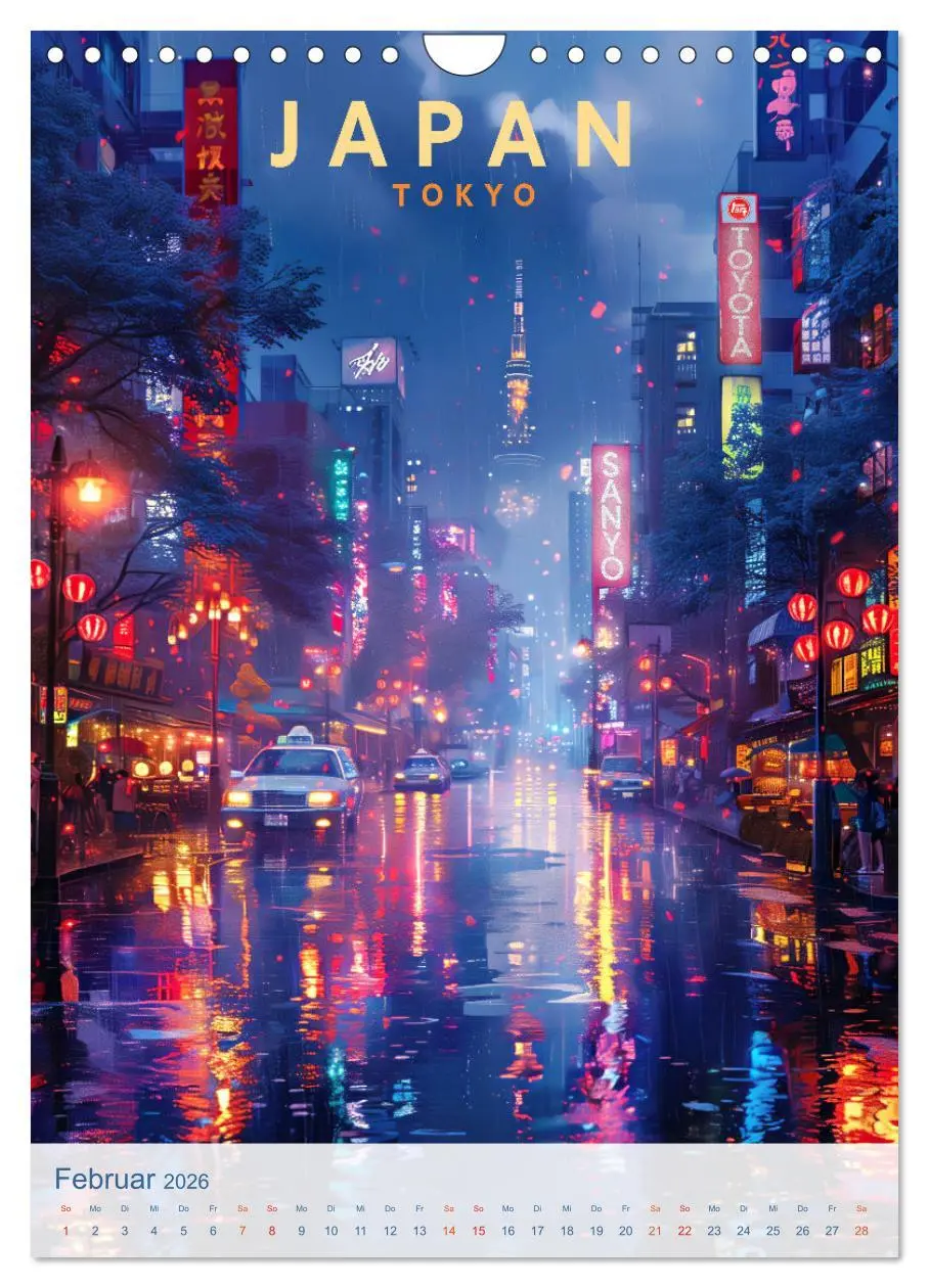 Bild: 9783457267868 | Japan - Old School Poster Style (Wandkalender 2026 DIN A4 hoch),...