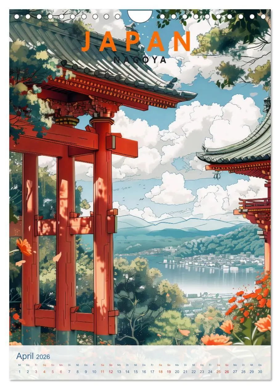 Bild: 9783457267868 | Japan - Old School Poster Style (Wandkalender 2026 DIN A4 hoch),...