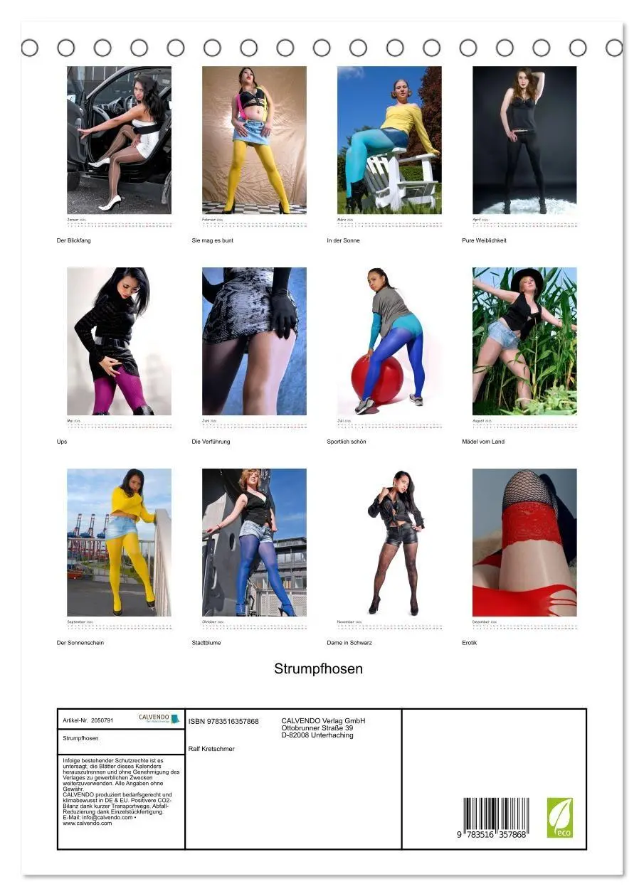 Bild: 9783516357868 | Strumpfhosen (Tischkalender 2026 DIN A5 hoch), CALVENDO Monatskalender