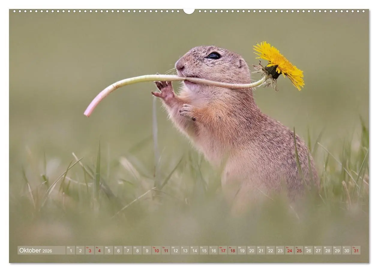 Bild: 9783516597868 | Zauberhafte Ziesel (Wandkalender 2026 DIN A2 quer), CALVENDO...