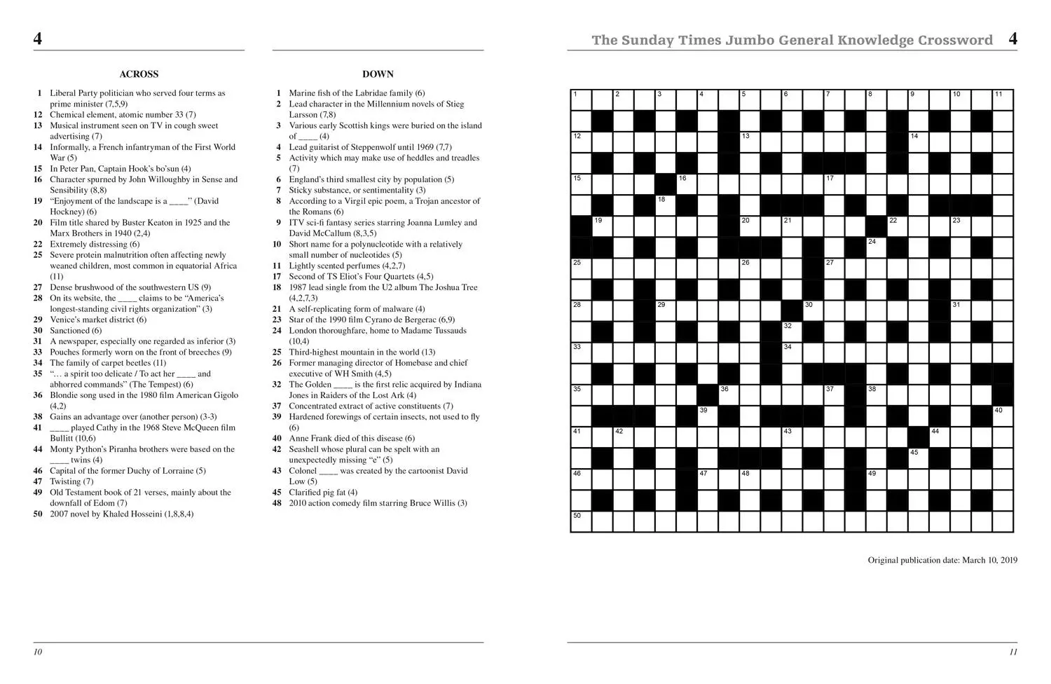 Bild: 9780008537968 | The Sunday Times Jumbo General Knowledge Crossword Book 4 | Buch