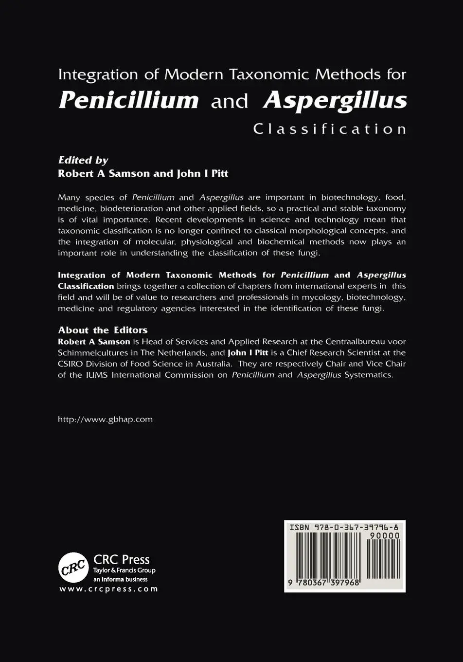 Rückseite: 9780367397968 | Integration of Modern Taxonomic Methods For Penicillium and...