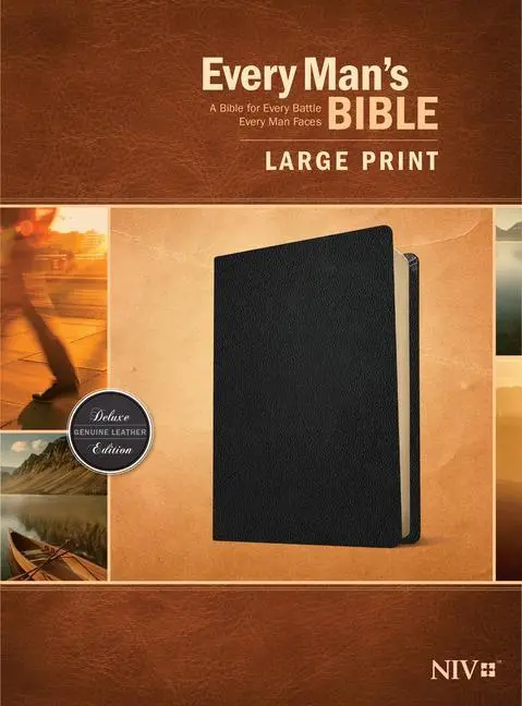 Cover: 9781496447968 | Every Man's Bible Niv, Large Print (Genuine Leather, Black) | Buch