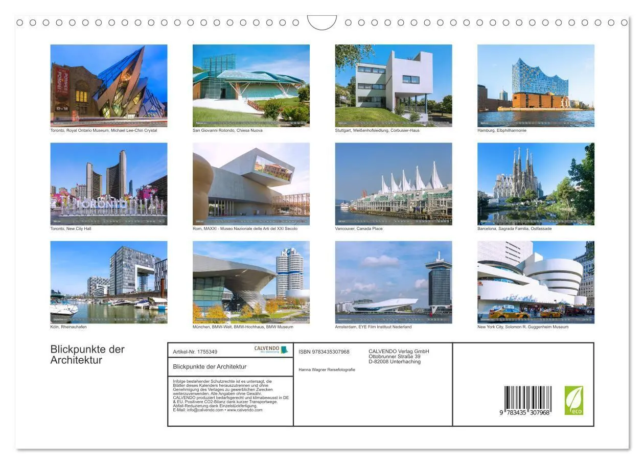 Bild: 9783435307968 | Blickpunkte der Architektur (Wandkalender 2025 DIN A3 quer),...