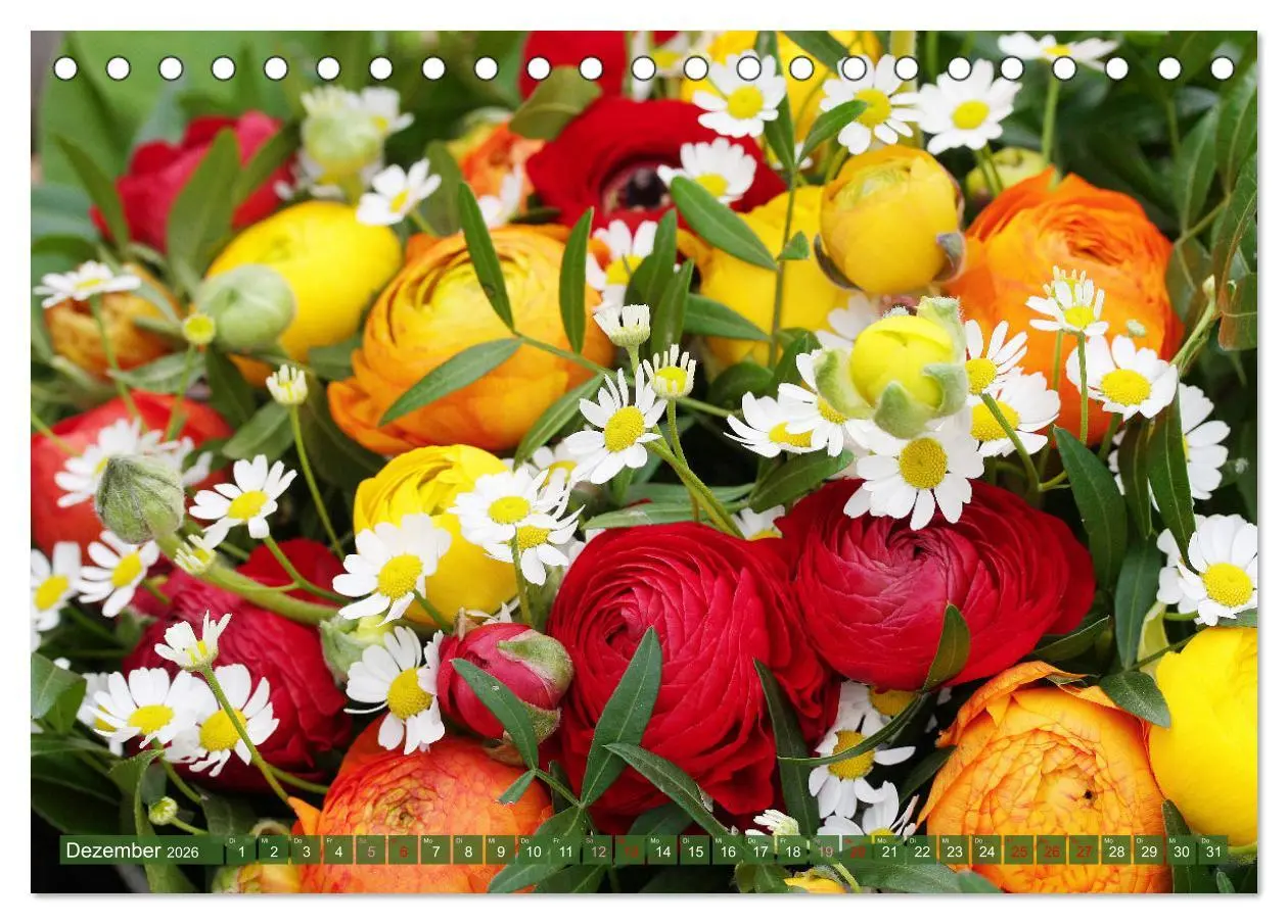 Bild: 9783457257968 | Blumen - Eine bunte Mischung (Tischkalender 2026 DIN A5 quer),...