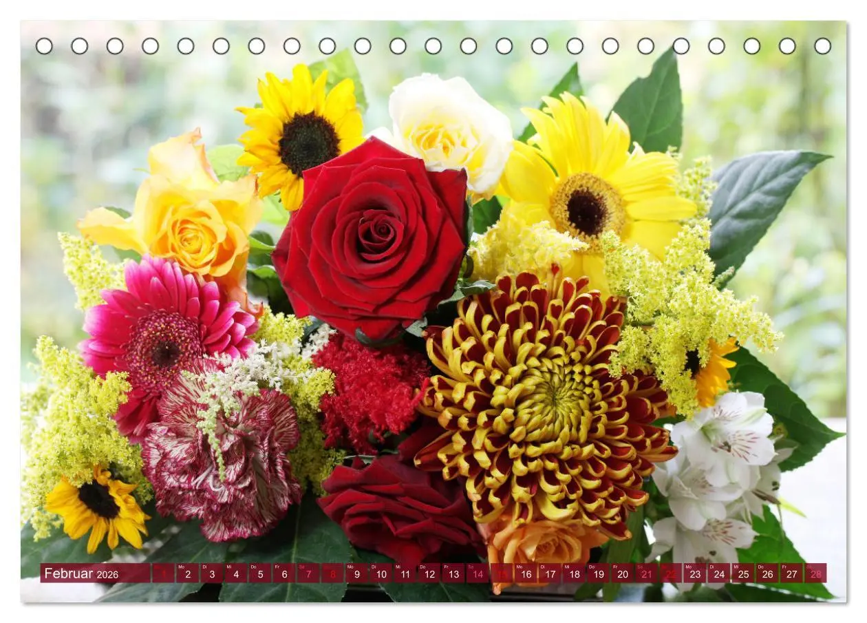 Bild: 9783457257968 | Blumen - Eine bunte Mischung (Tischkalender 2026 DIN A5 quer),...