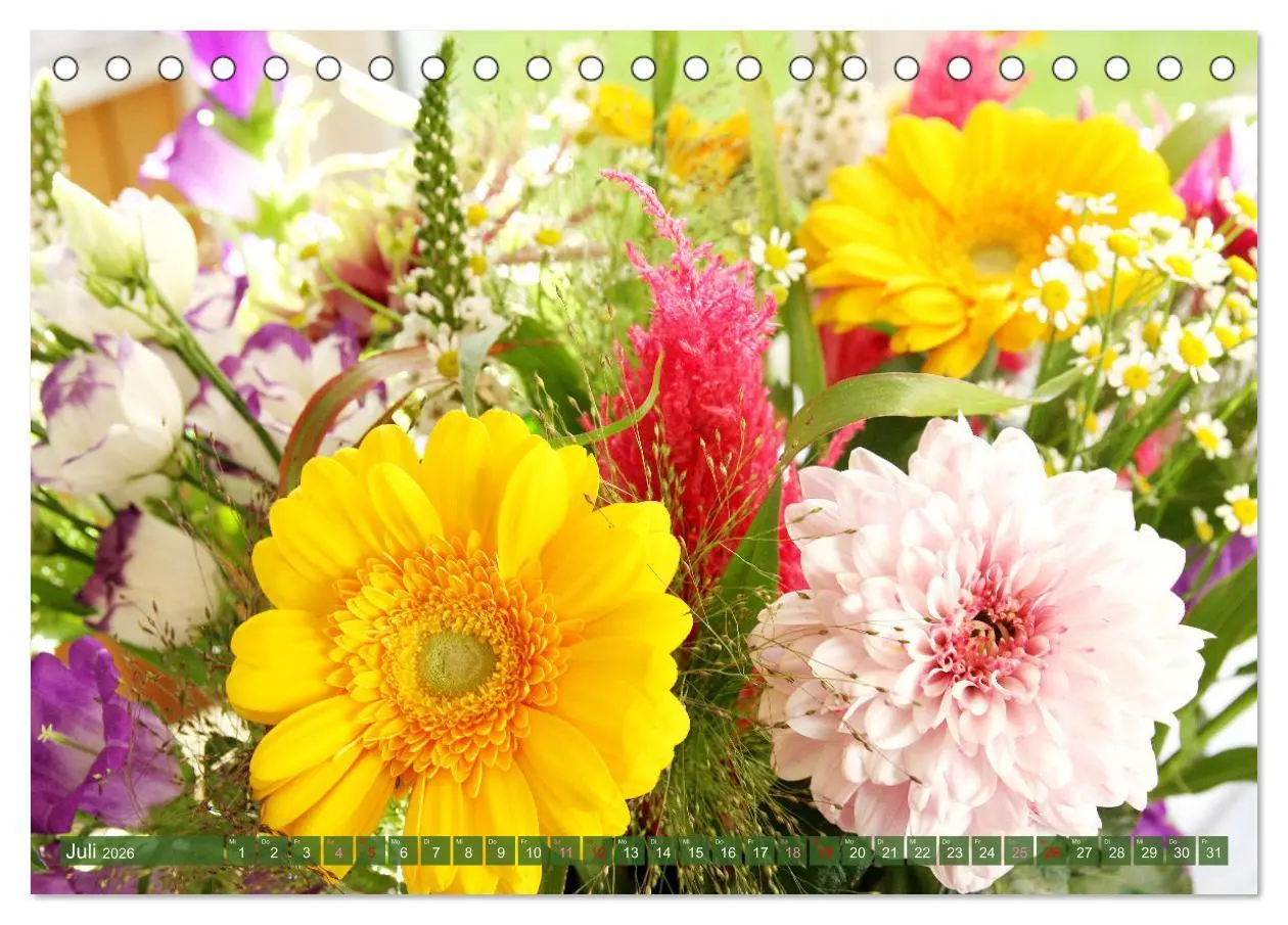 Bild: 9783457257968 | Blumen - Eine bunte Mischung (Tischkalender 2026 DIN A5 quer),...