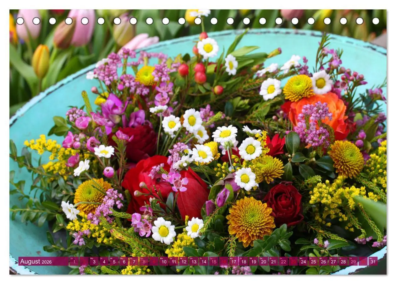 Bild: 9783457257968 | Blumen - Eine bunte Mischung (Tischkalender 2026 DIN A5 quer),...