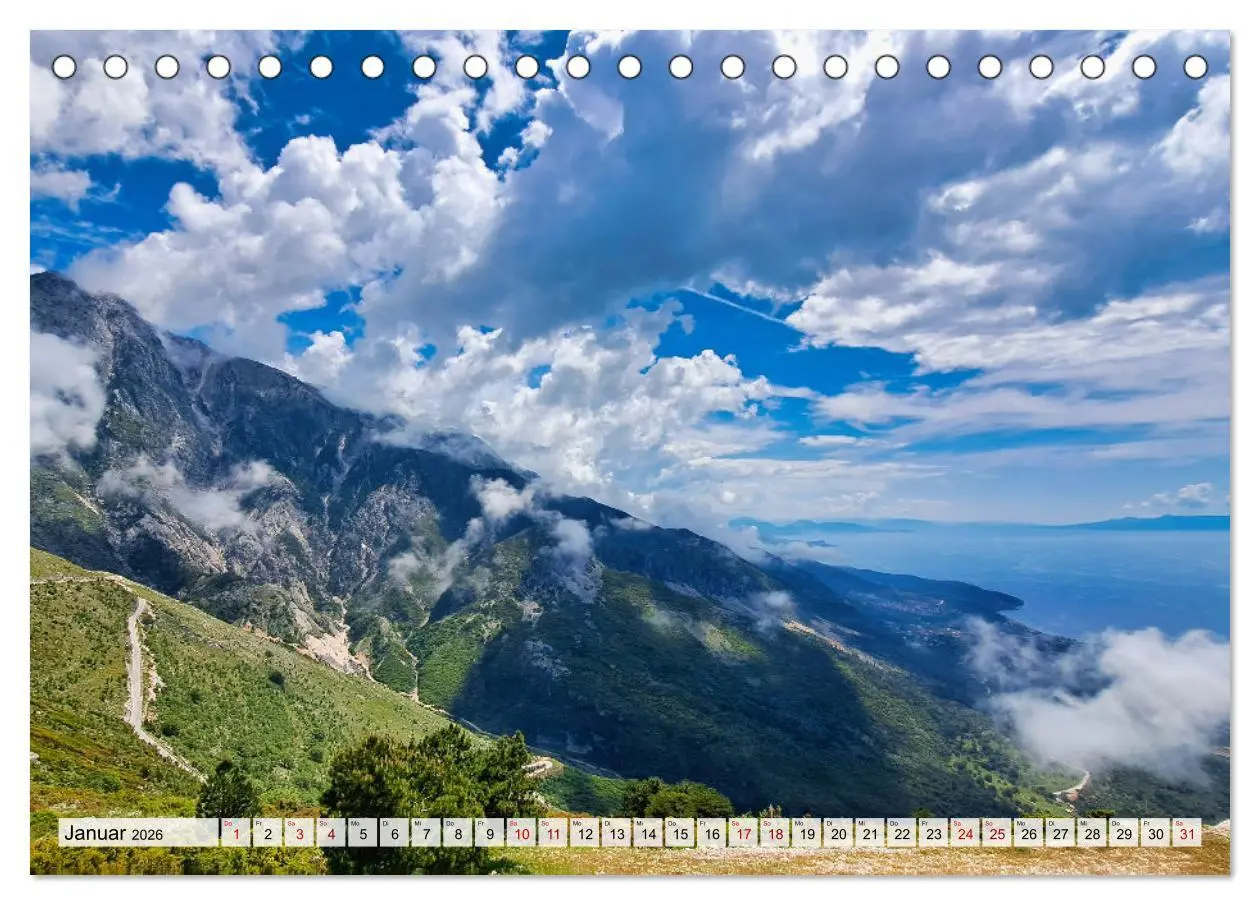Bild: 9783457327968 | Faszinierendes Albanien (Tischkalender 2026 DIN A5 quer), CALVENDO...