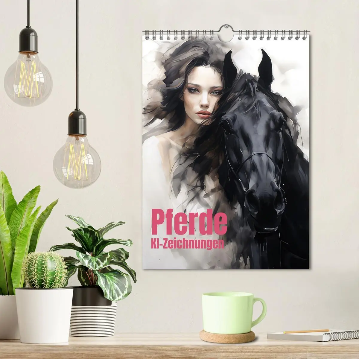 Bild: 9783516277968 | Pferde - KI-Zeichnungen (Wandkalender 2026 DIN A4 hoch), CALVENDO...