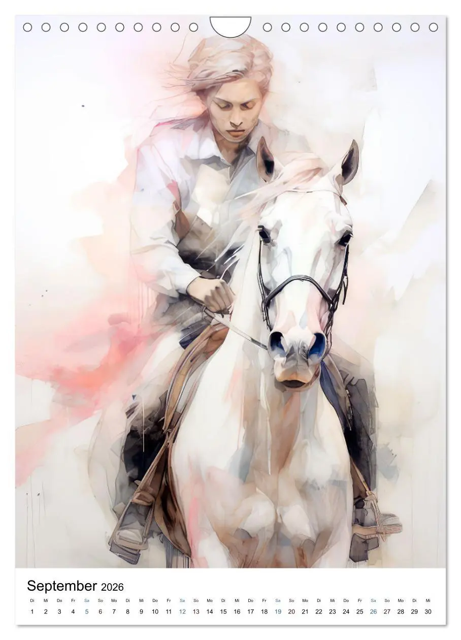 Bild: 9783516277968 | Pferde - KI-Zeichnungen (Wandkalender 2026 DIN A4 hoch), CALVENDO...