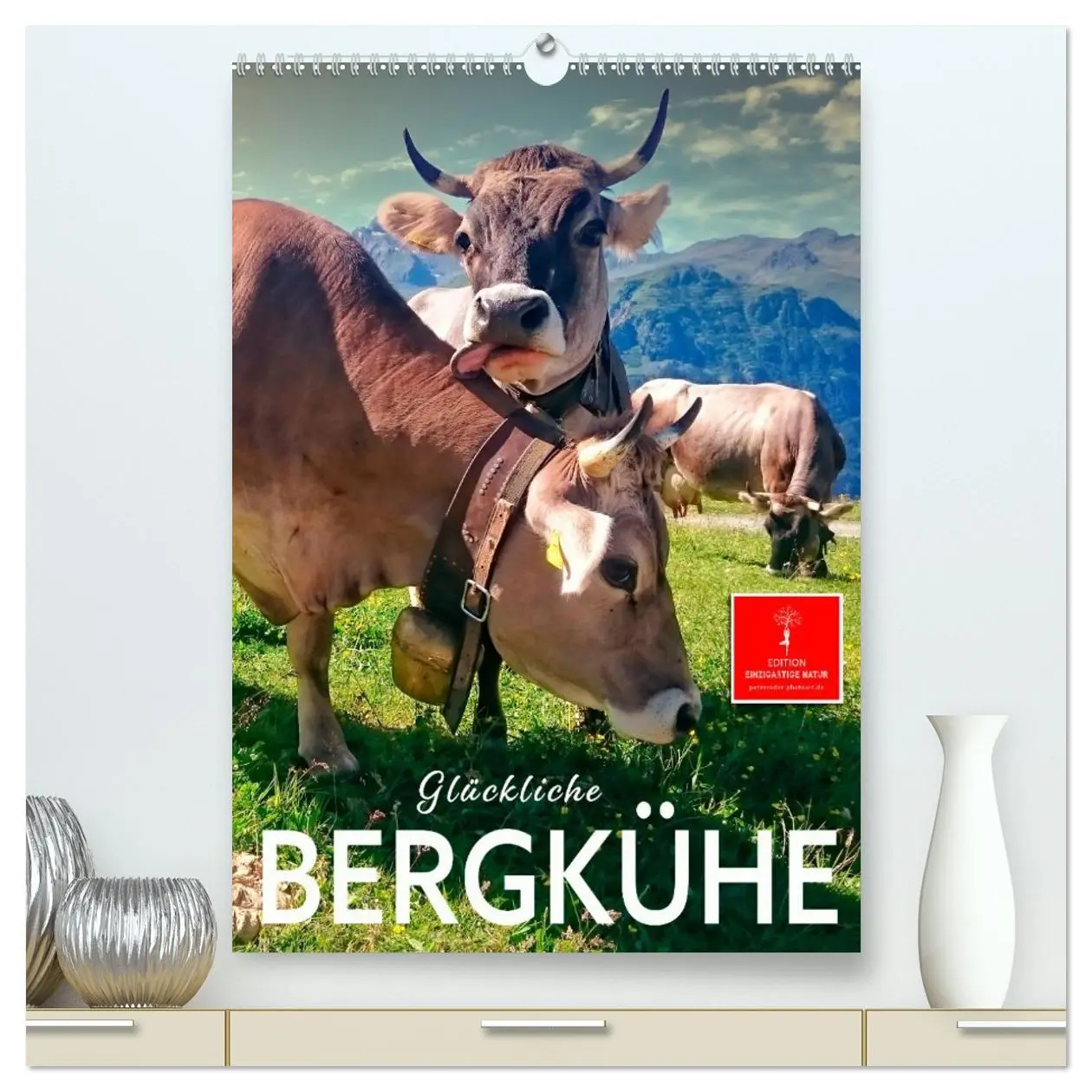 Cover: 9783516347968 | Glückliche Bergkühe (hochwertiger Premium Wandkalender 2026 DIN A2...