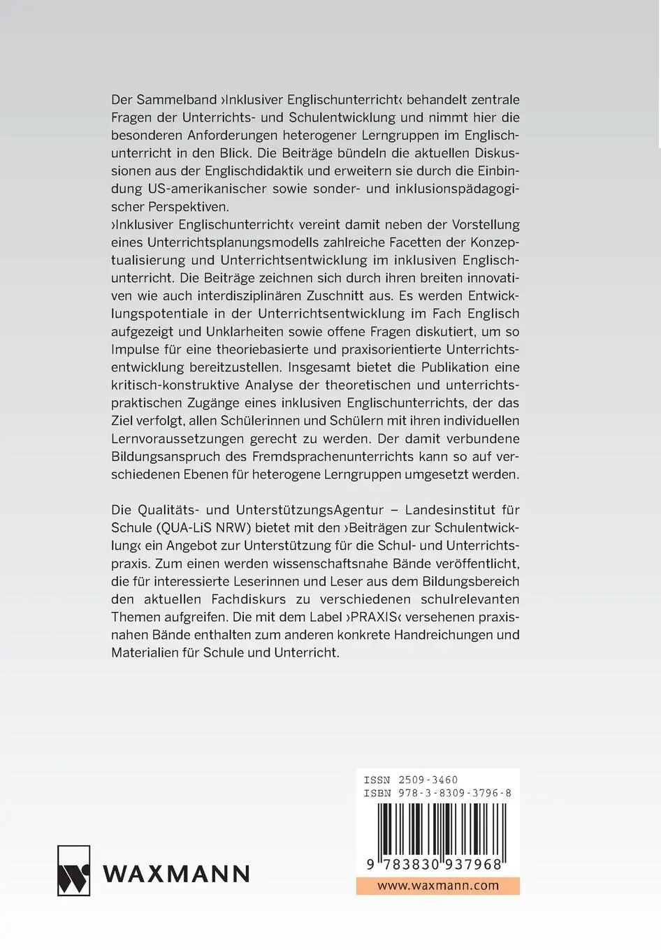 Rückseite: 9783830937968 | Inklusiver Englischunterricht | Bianca Roters (u. a.) | Taschenbuch