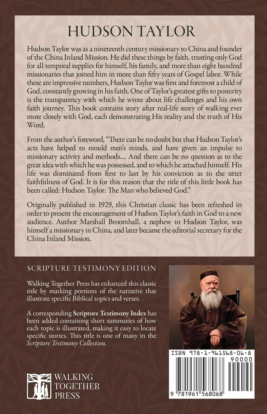 Rückseite: 9781961568068 | Hudson Taylor | The Man who believed God | Marshall Broomhall | Buch