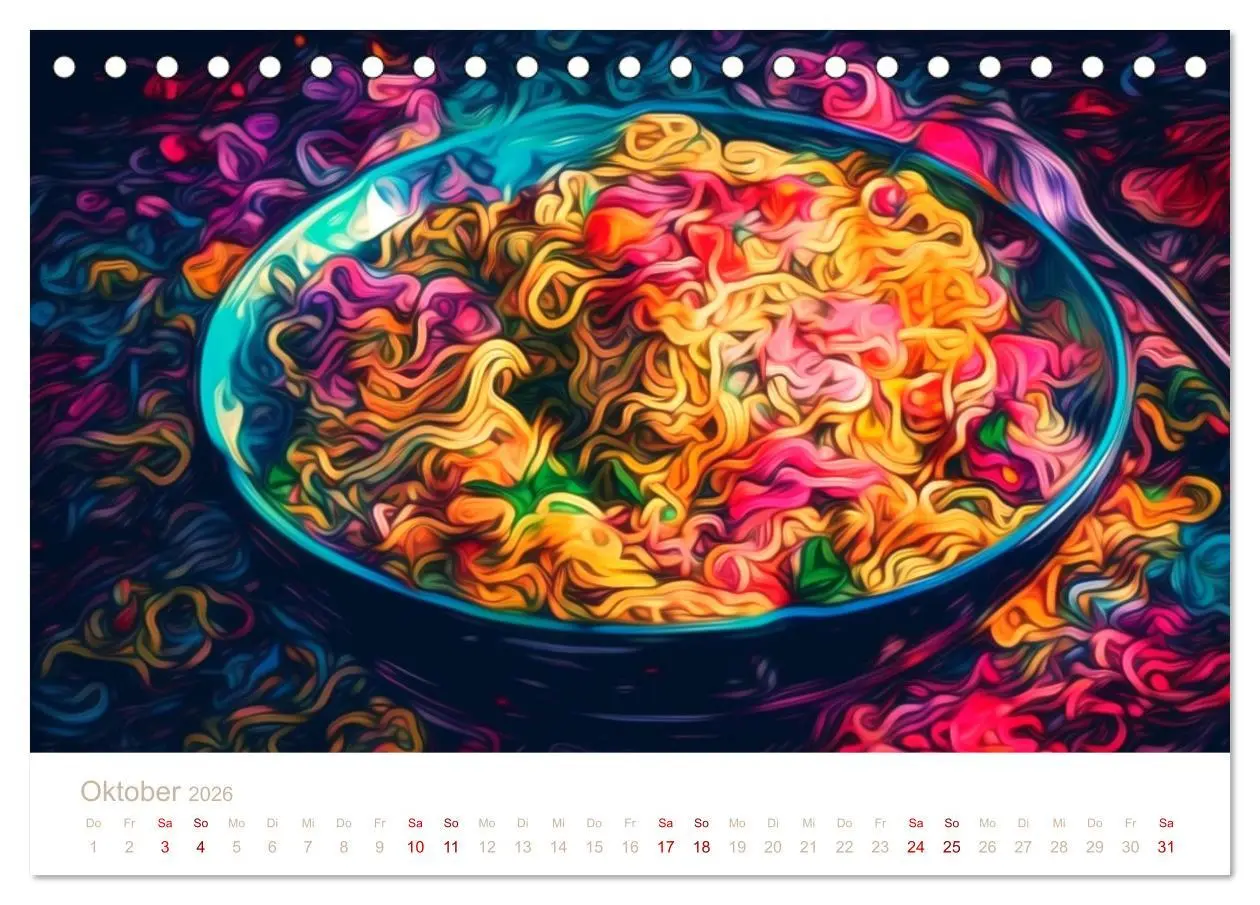 Bild: 9783457528068 | FAST FOOD KUNST (Tischkalender 2026 DIN A5 quer), CALVENDO...